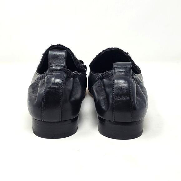 Tory Burch Mini Benton Charm 20MM Tweed Leather Loafer Perfect Black Size 7.5 M - Picture 6 of 11